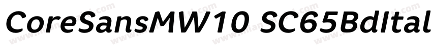 CoreSansMW10 SC65BdItalic字体转换